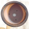 Maceta baja tenmoku rojiza artesanal para bonsái 9 cm en gres | Pieza única