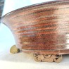 Large handmade tenmoku bonsai pot 24 cm stoneware | Unique piece