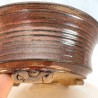 Large handmade tenmoku bonsai pot 24 cm stoneware | Unique piece