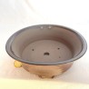 Large handmade tenmoku bonsai pot 24 cm stoneware | Unique piece