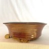 Large handmade tenmoku bonsai pot 24 cm stoneware | Unique piece
