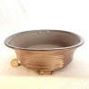 Large handmade tenmoku bonsai pot 24 cm stoneware | Unique piece