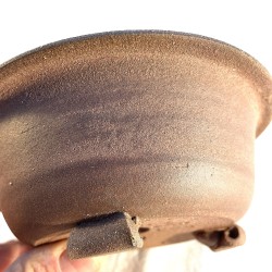 Maceta bonsái sin esmalte artesanal 16 cm gres natural | Pieza única