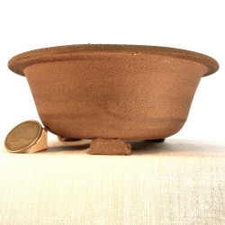 Maceta bonsái sin esmalte artesanal 16 cm gres natural | Pieza única