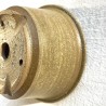 Handmade round accent bonsai pot 12 cm brown green stoneware | Unique