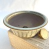 Handmade caramel glossy faceted accent bonsai pot 11 cm stoneware | Unique