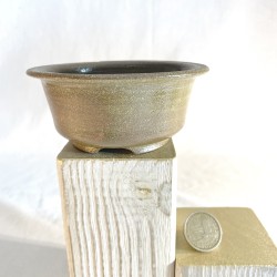 HAND-TURNED ARTISAN ACCENT POT - MOSS GREEN MATTE - SERIAL 218317