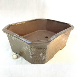 Maceta Bonsái Artesanal Gres | Esquinas Facetadas | Pieza Única #218308