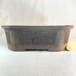 Handmade Stoneware Bonsai Pot | Rock Texture | Unique 218228