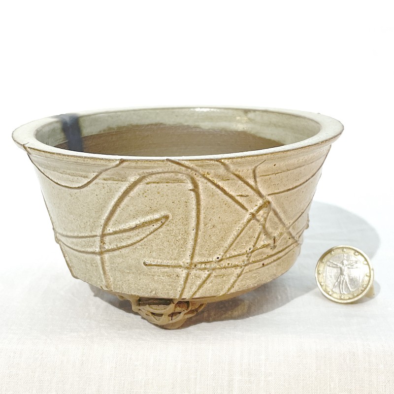 Handcrafted Round Bonsai Pot Ismael García Burillo SKU 301103