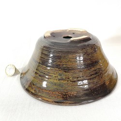 Exclusive Bonsai Pot Black and Brown Stoneware | Galoartworks.
