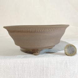 Handcrafted Unglazed Round Bonsai Pot Ismael García Burillo SKU 301109