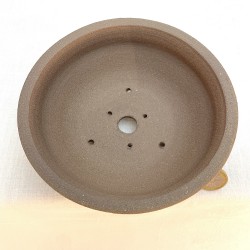 Handcrafted Unglazed Round Bonsai Pot Ismael García Burillo SKU 301109