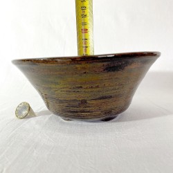 Exclusive Bonsai Pot Black and Brown Stoneware | Galoartworks.