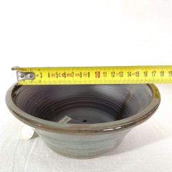 Exclusive Bonsai Pot Emerald Green and Brown Stoneware | Galoartworks.