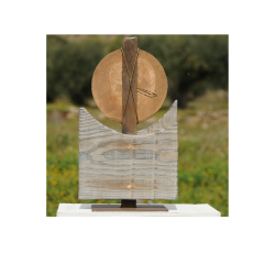 • Escultura Celta de Cerámica "Cruz en círculo" | Ismael García Burillo
