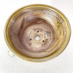 Exclusive Medium Bonsai Pot, Earthy Green Stoneware.