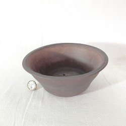 Exclusive Conical Bonsai Pot Burgundy Stoneware | Galoartworks.