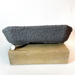 Rectangular Bonsai Pot Matte Black Stoneware | Galoartworks.