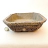 Square Bonsai Pot Natural Rustic Stoneware | Galoartworks.