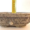 Square Bonsai Pot Natural Rustic Stoneware | Galoartworks.