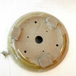 Exclusive Bonsai Pot Toffee Stoneware Irregular Texture | Galoartworks.
