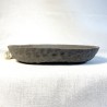 Oval Bonsai Pot Black Hammered Texture Stoneware | Galoartworks.