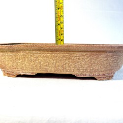 Maceta Rectangular Bonsái Gres Rosado Amarillento | Galoartworks.