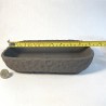 Maceta Rectangular Bonsái Gres Negro Textura Martillada | Galoartworks.
