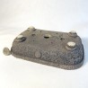 Rectangular Bonsai Pot Natural Stoneware with Stony Texture | Galoartworks.