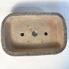 Rectangular Bonsai Pot Natural Stoneware with Stony Texture | Galoartworks.