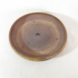 Maceta redonda de gres caramelo para bonsái | Artesanal | GaloArtworks