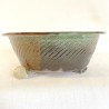 Exclusive Bonsai Pot Inclined Lines Texture Stoneware | Galoartworks.