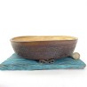 Caramel Stoneware Round Bonsai Pot | Handcrafted | GaloArtworks