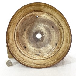 Caramel Stoneware Round Bonsai Pot | Handcrafted | GaloArtworks