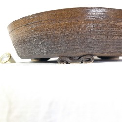 Maceta redonda de gres caramelo para bonsái | Artesanal | GaloArtworks