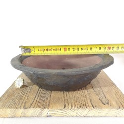 Handcrafted Black Stoneware Round Bonsai Pot | Exclusive | GaloArtworks