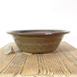 Handcrafted Bungin Style Stoneware Bonsai Pot